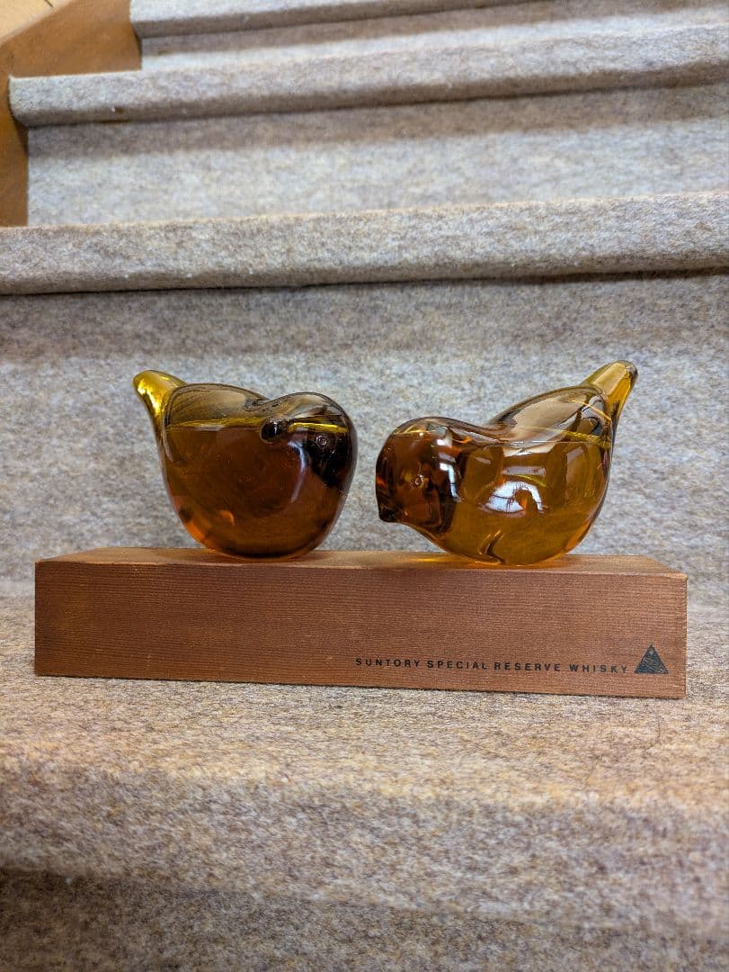 古酒サントリースペシャルリザーブ小鳥型100ml特級2個 エキスポ85つくば万博