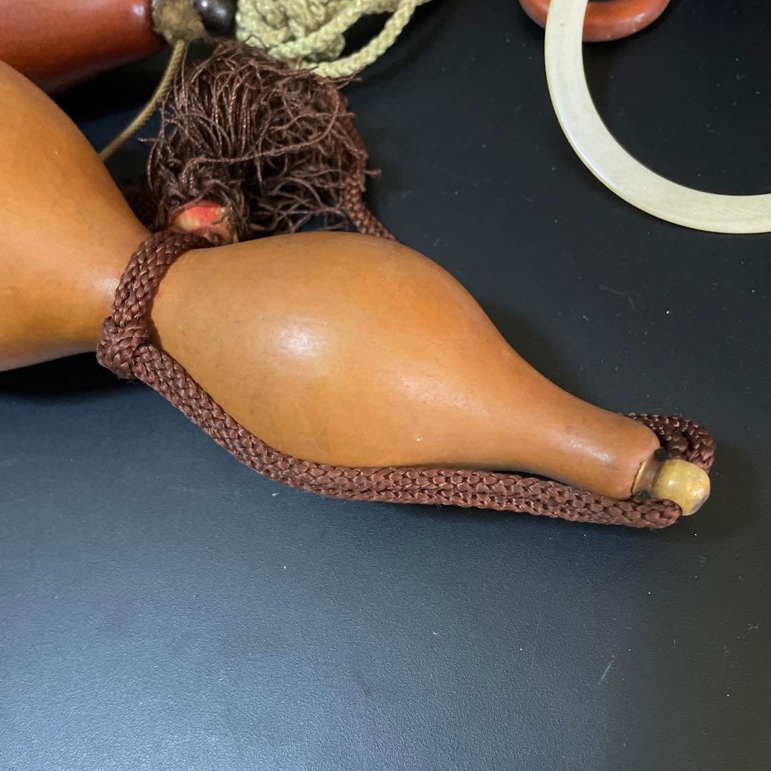 時代物　瓢箪水筒　ひょうたん　お茶入れ　銀口　茶道具　まとめて