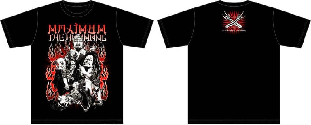 マキシマムザホルモン 和彫ホルモン三人衆と白骨上原Tシャツ