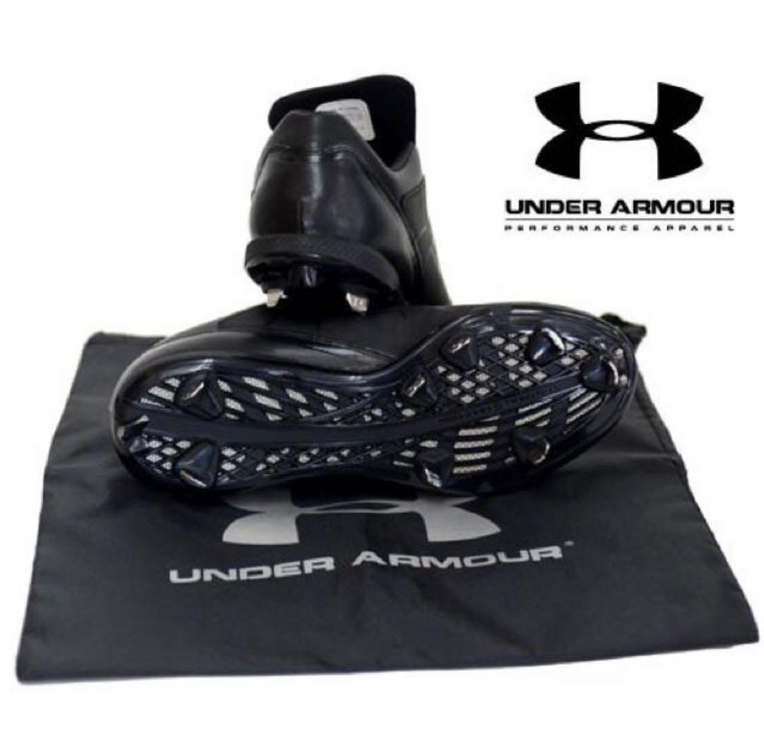 40%オフ アンダーアーマー スパイク ブラック 25.5cm ローカット 野球