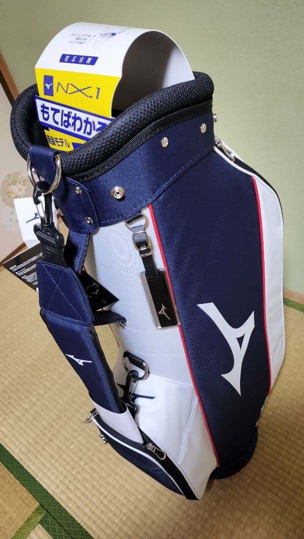 Mizuno キャディバッグ 9型 ネイビー/ホワイト