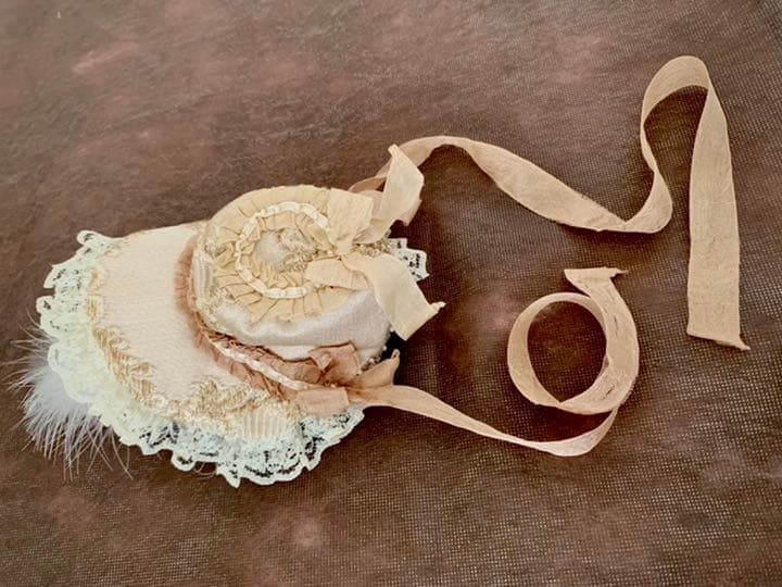 作家物ボンネット　iMda ドール アウトフィット　ハンドメイド帽子　着せ替え服