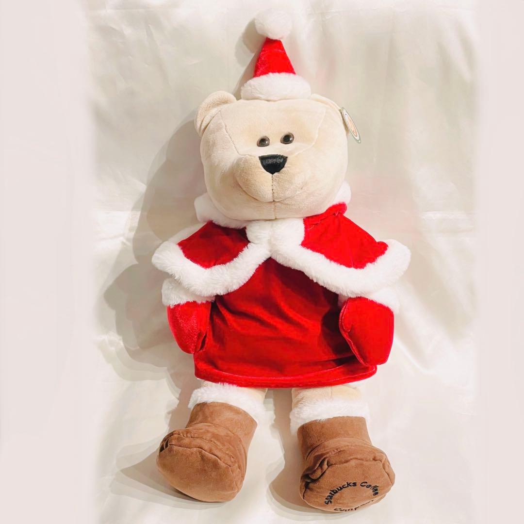 【美品タグ付き】Starbucks ベアリスタぬいぐるみ　サンタクロース　スタバ