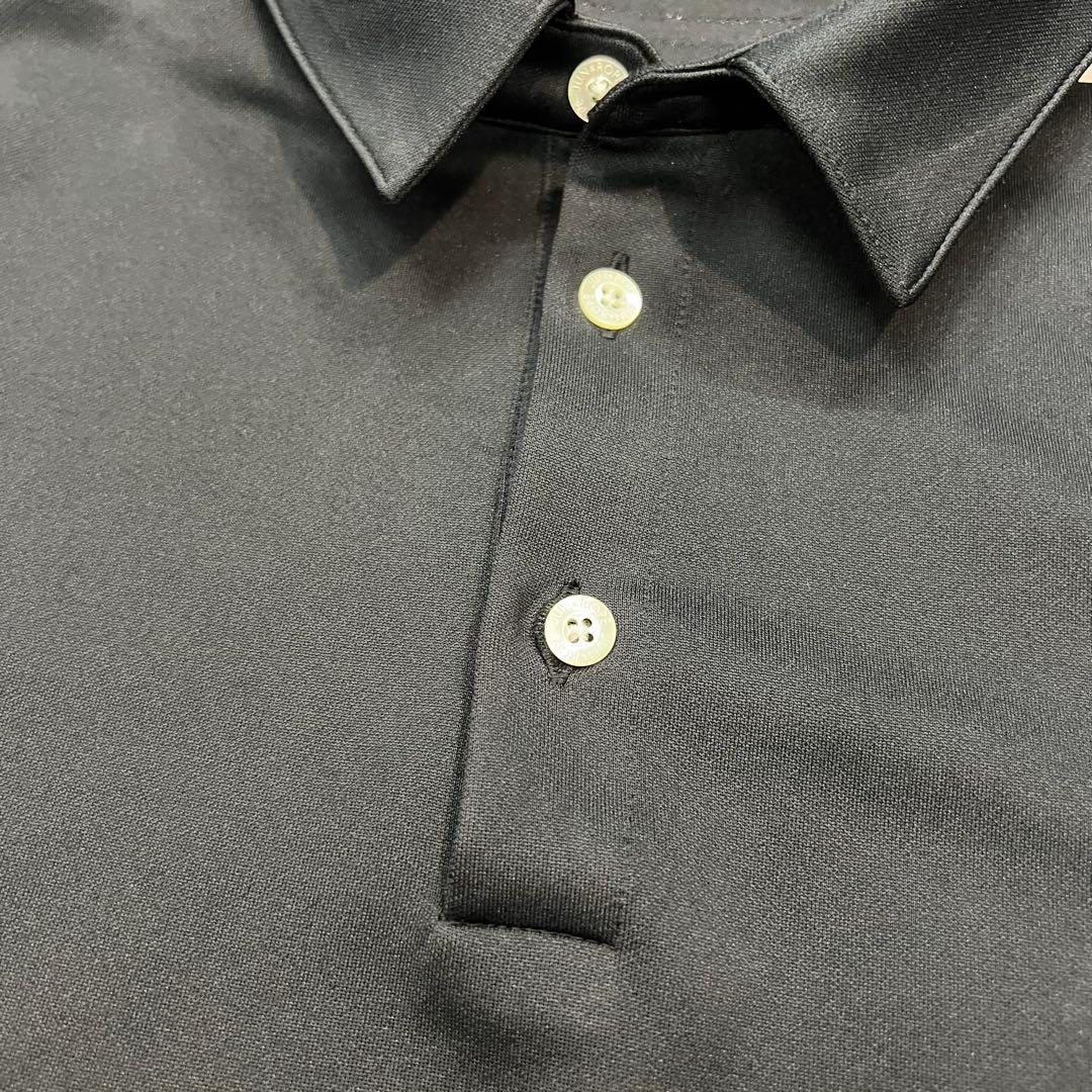 【美品/L】JUN&ROPE ジュンアンドロペ 長袖ポロシャツ 黒 ゴルフウェア