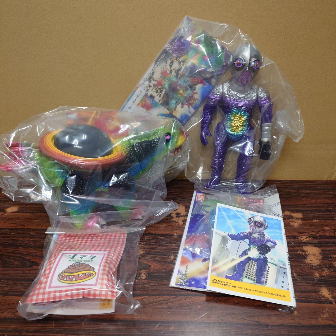 エレガブ　ソフビ　グラビトン　プラロイドマン　セット　インディーズソフビ