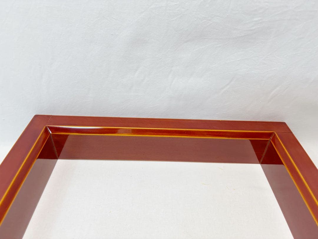 ほぼ未使用 茶道具 飛騨春慶塗 炉縁 天然木製 広間 茶室 茶席 元箱