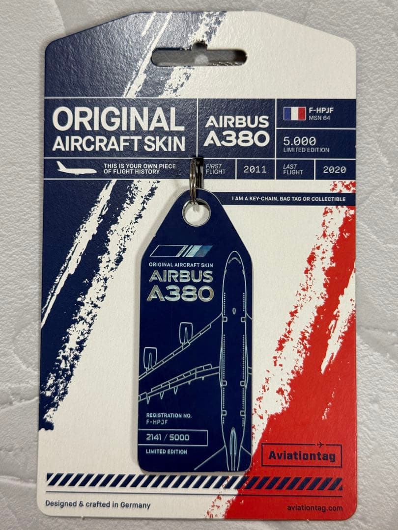 エールフランスA380 Aviationtag グレア材 F-HPJF