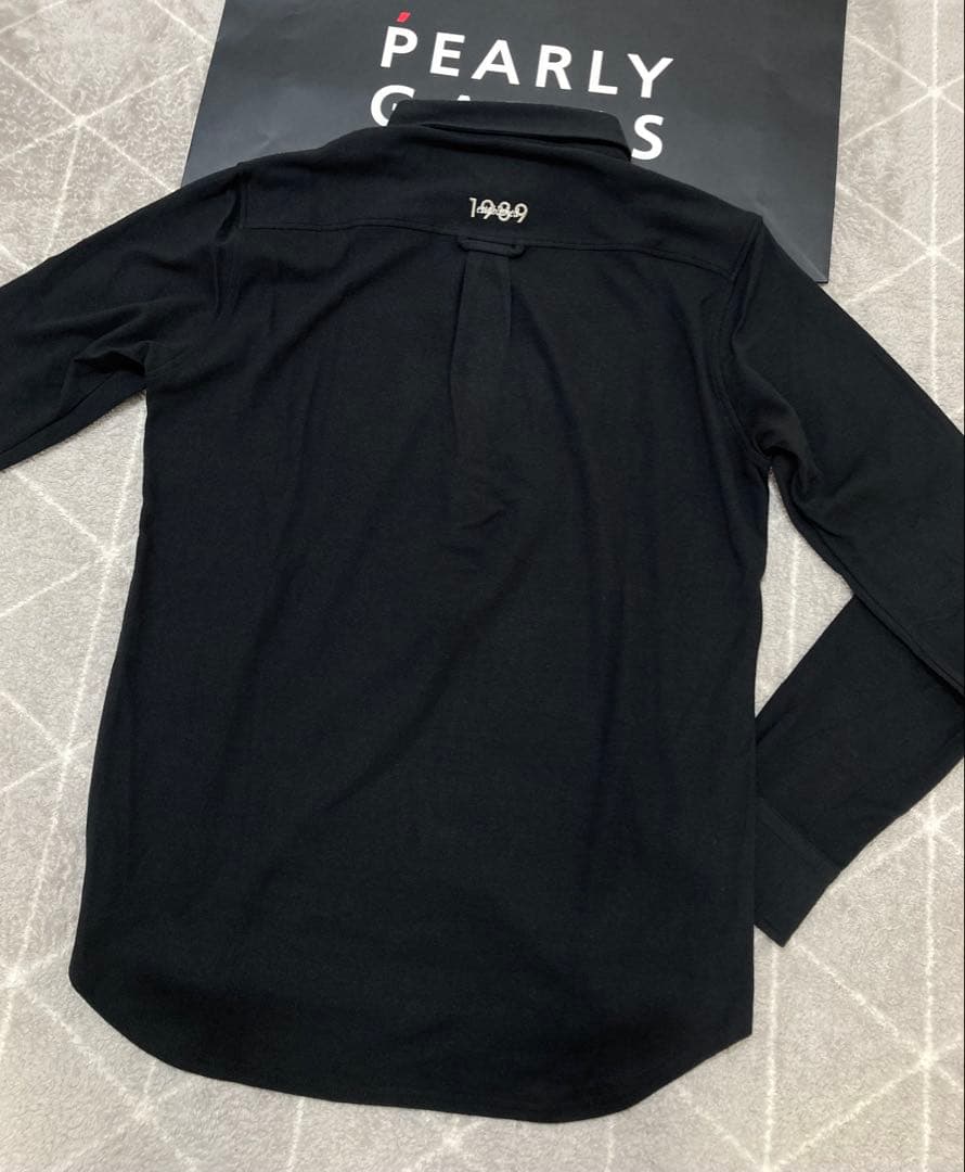 新品 パーリーゲイツ ストレッチカノコスムースピーチ 長袖ポロシャツ(6)LL紺