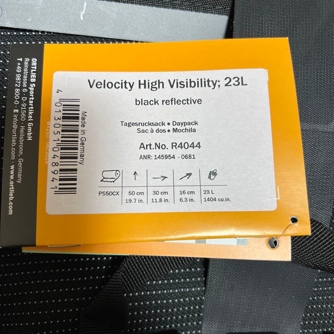 ORTLIEB (オルトリーブ) ヴェロシティー ハイビジビリティ 23L