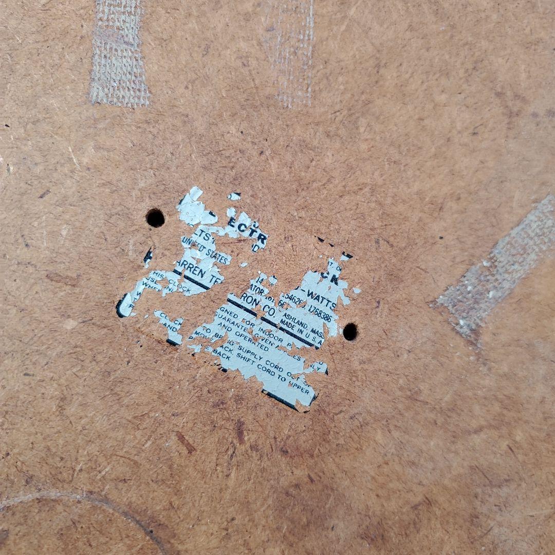 Telechron　アンティーク　スクールクロック　赤　掛け時計　稼働　希少