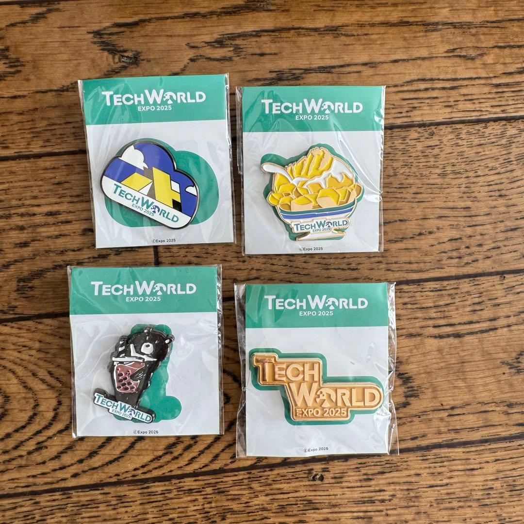大阪万博　台湾　テックワールド ノベルティグッズセット　ピンバッジ