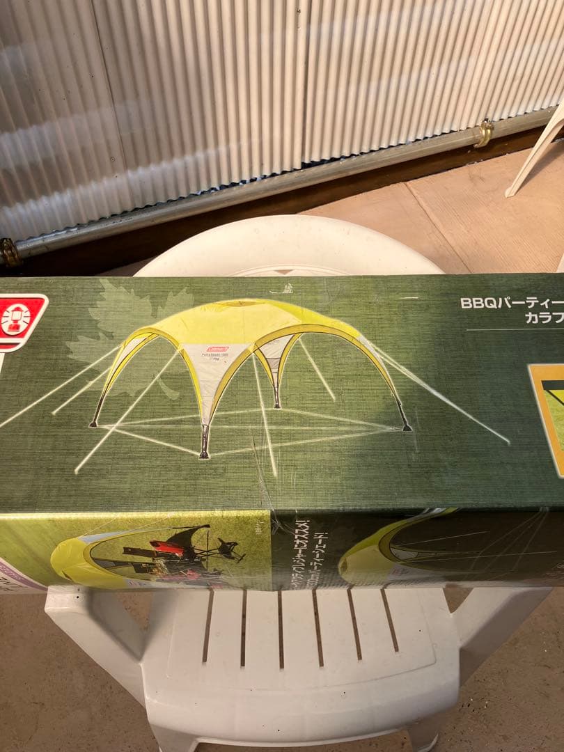 Coleman パーティシェード300ライムグリーン　サイドウォール付き　きれい