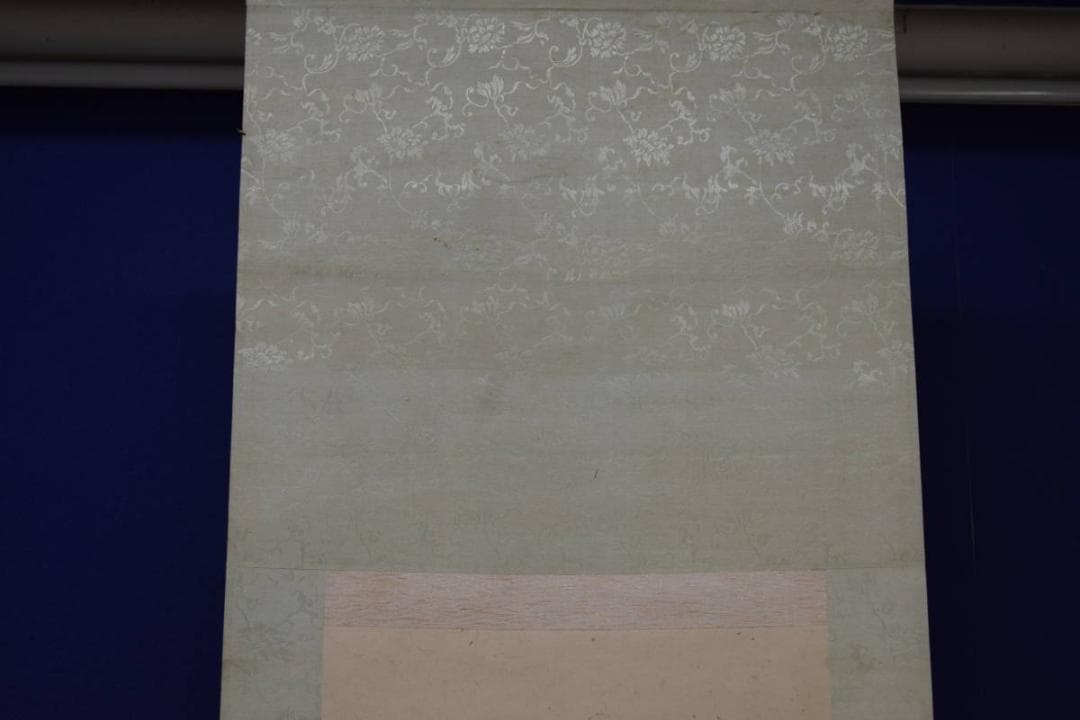 真作/備後福山生/羽田桂舟/人物図/座頭/布袋屋掛軸HI-503