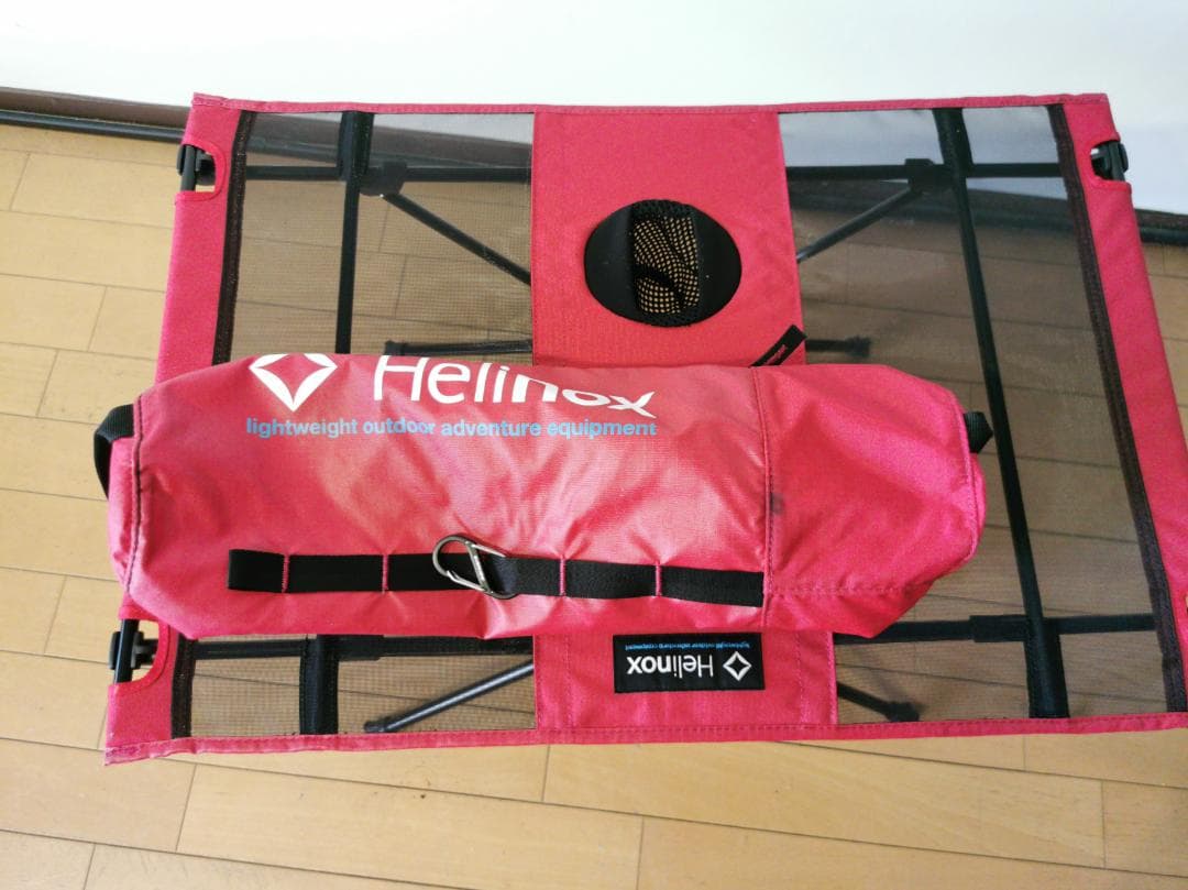 【中古美品】Helinoxヘリノックス テーブルワン レッド 正規品・屋外未使用