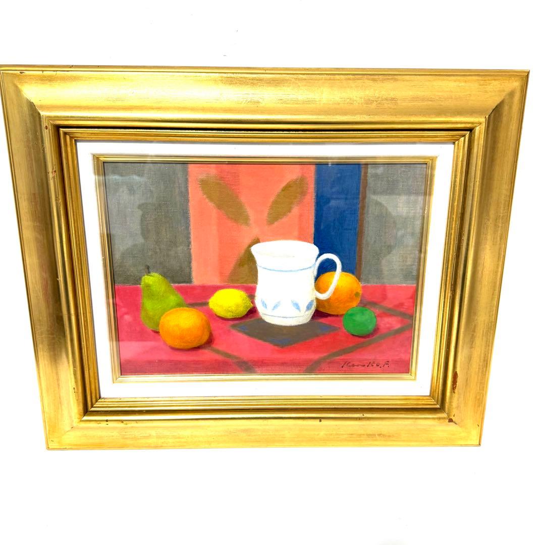 希少 真作保証 藤井兼弘 油彩 油絵 静物 真作