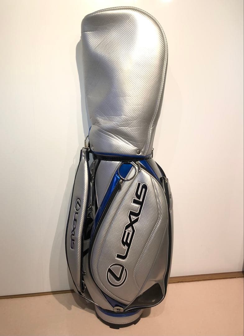LEXUS　レクサス　キャディバッグ　5分割　ゴルフバッグ　シルバー　ロゴ