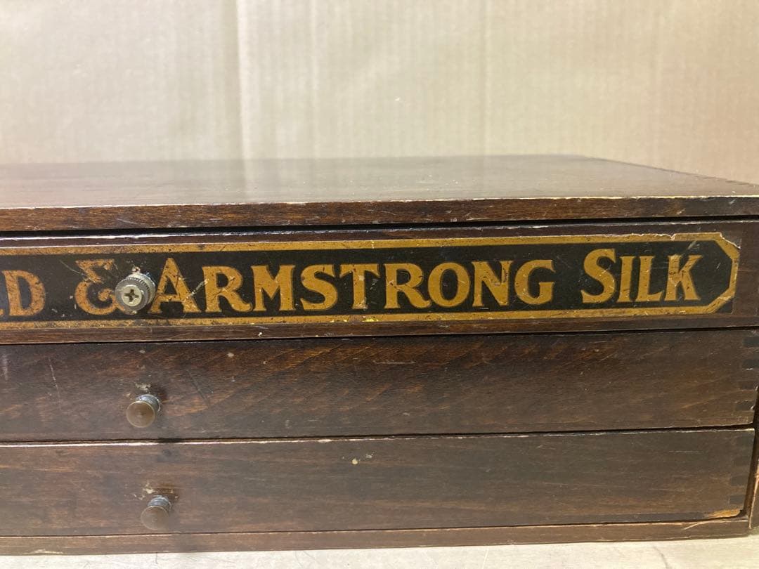 ビンテージ　猫のスプールキャビネット　什器　糸ケース