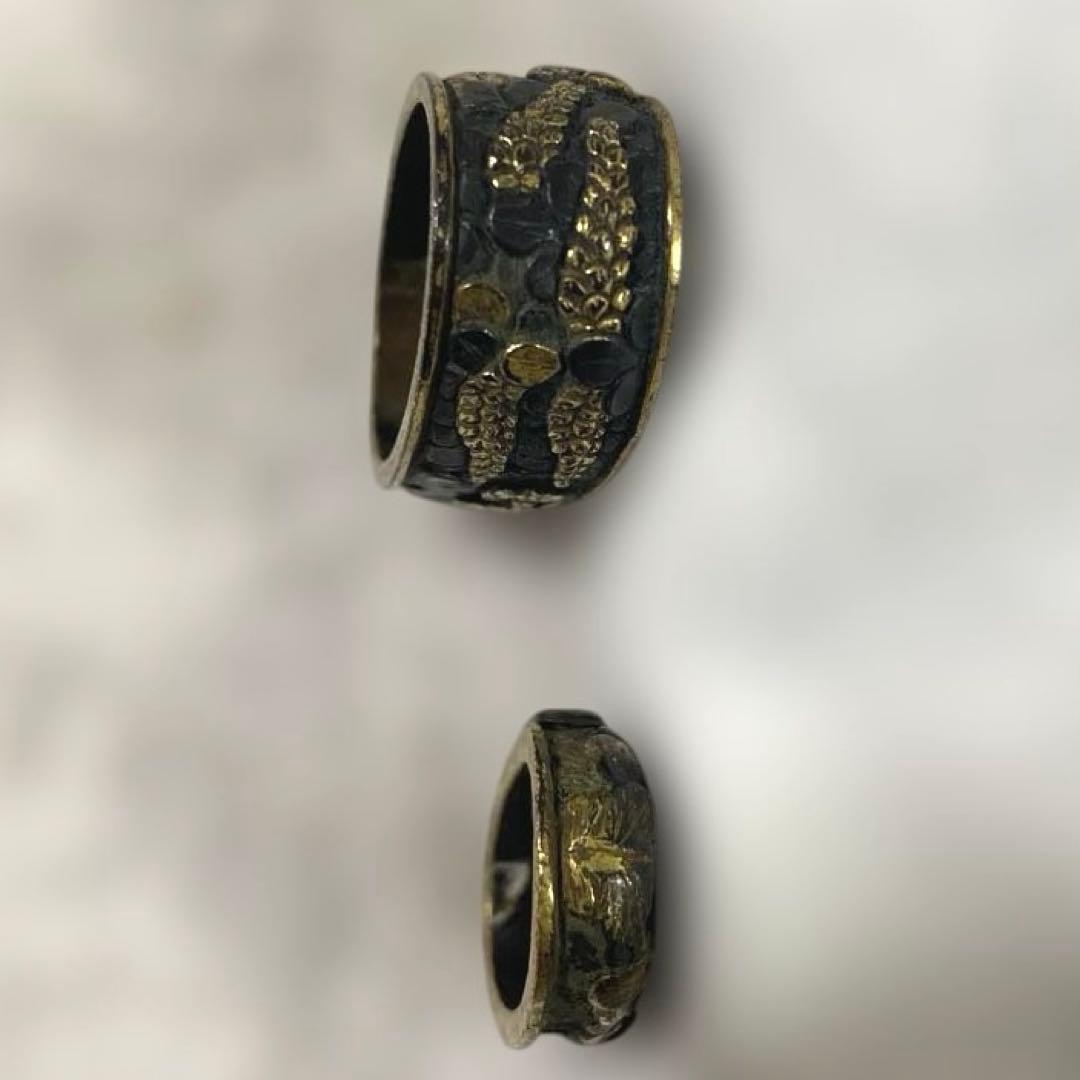 B-31 縁頭　金銀象嵌　武具　刀装具　装飾品　美術品　工芸品　刀　銅製　日本刀