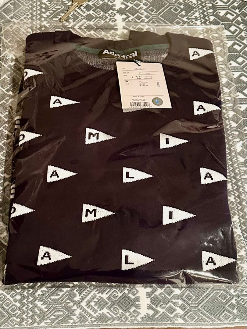 アドミラル ゴルフ ADMA453 フラッグジャカード クルーセーターL