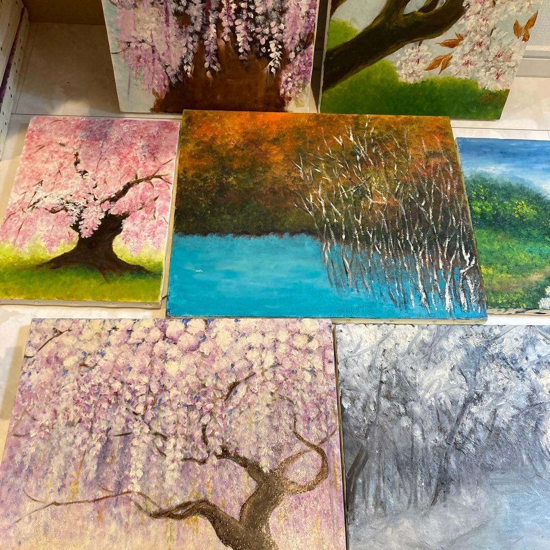 風景画シリーズ！素人の油絵7枚セット