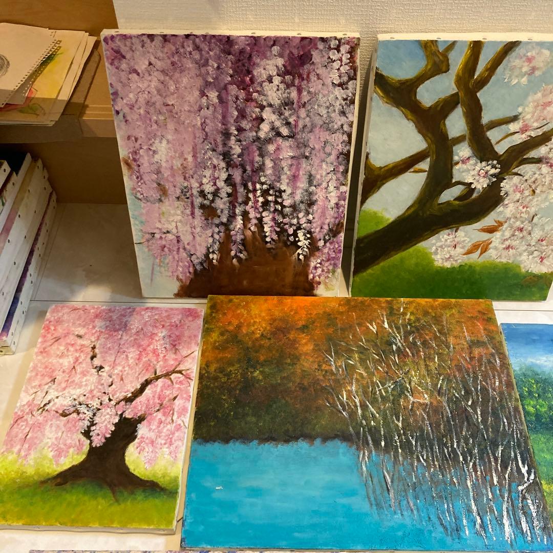 風景画シリーズ！素人の油絵7枚セット