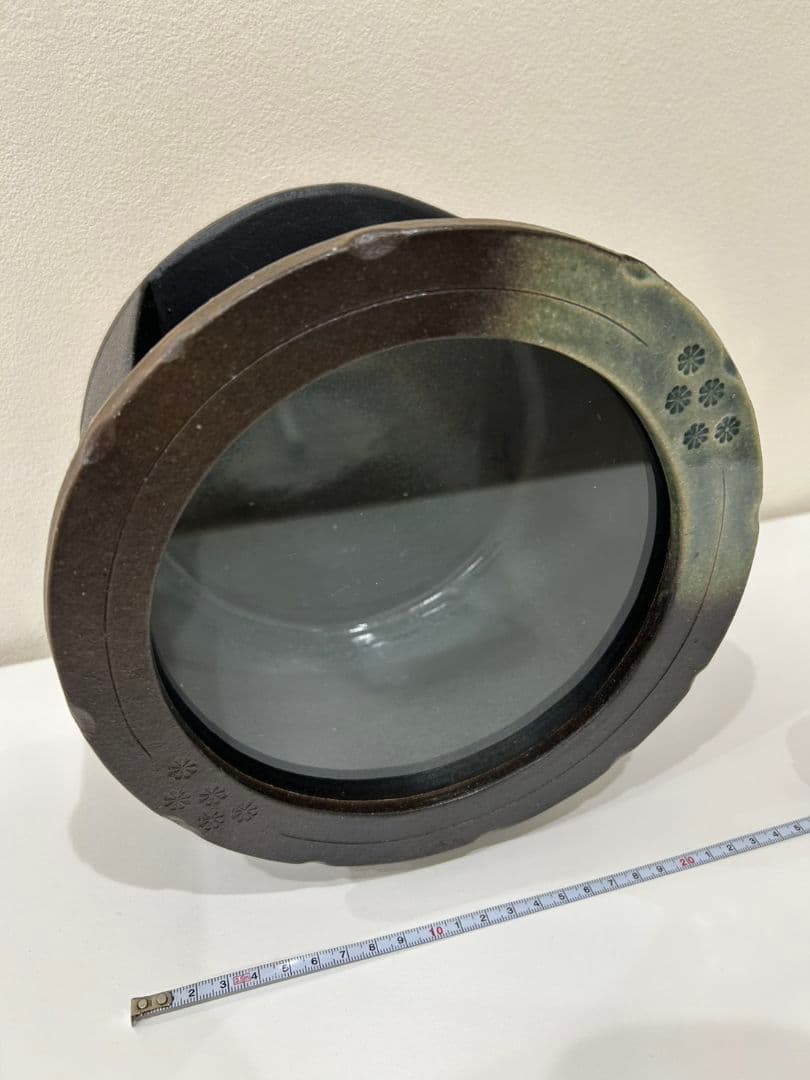 円形陶器メダカ鉢 小型　金魚鉢