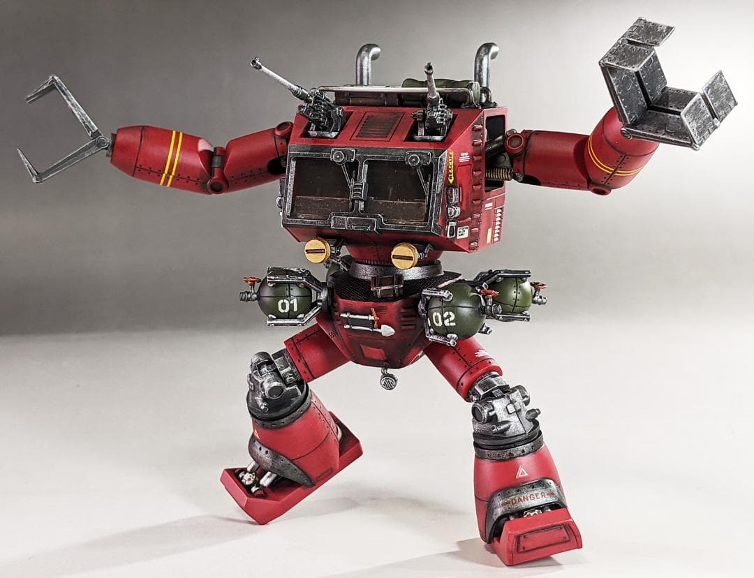 プラモデル　1/100 クラブタイプ（戦闘メカザブングル）組立塗装済