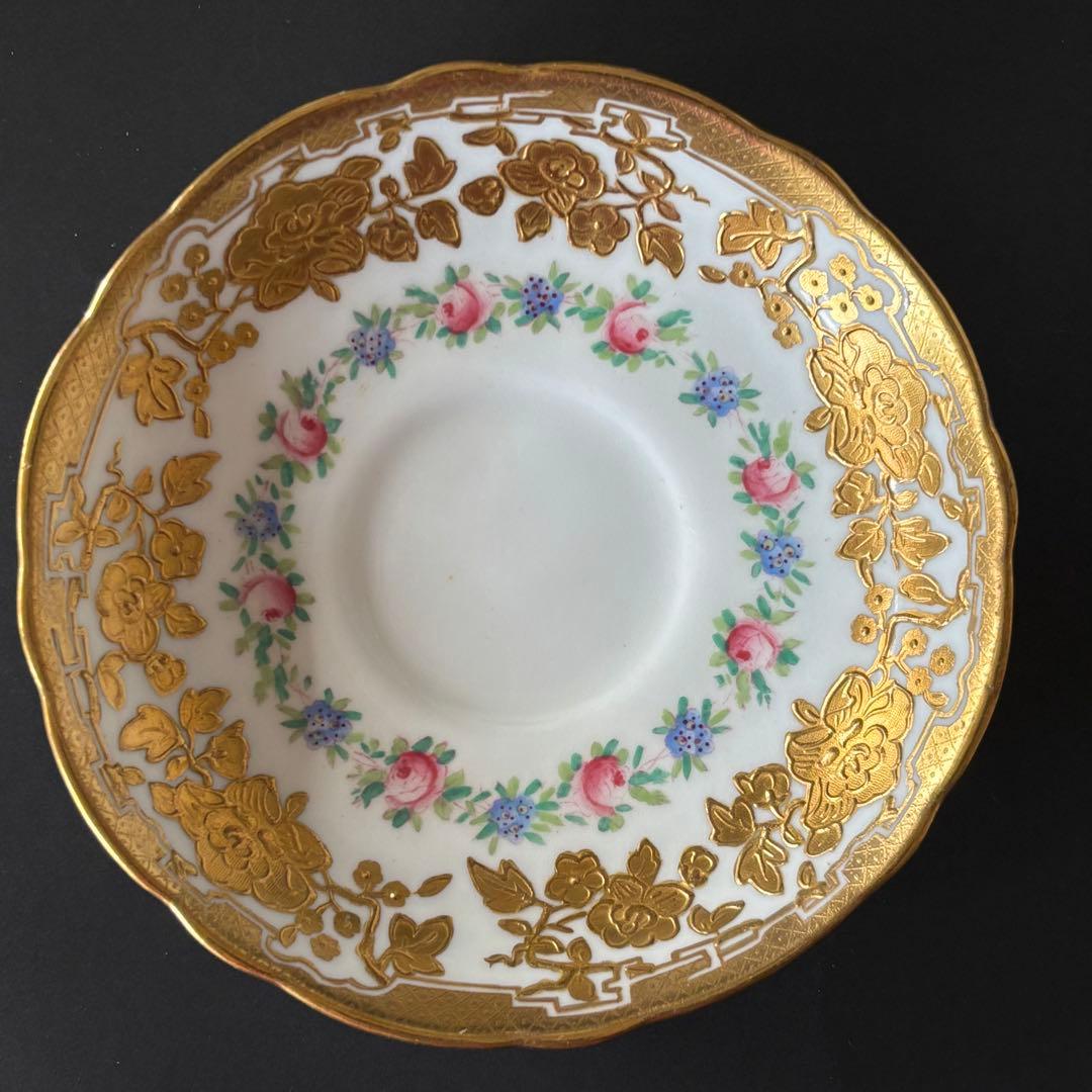 ハマースレイ　薔薇　金彩　スープカップ　2客セット