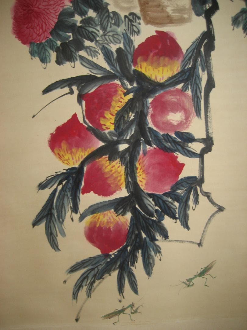 旧蔵☆中国古美術 古董品 掛軸 唐物 唐本  【齊白石 】 紙本 肉筆