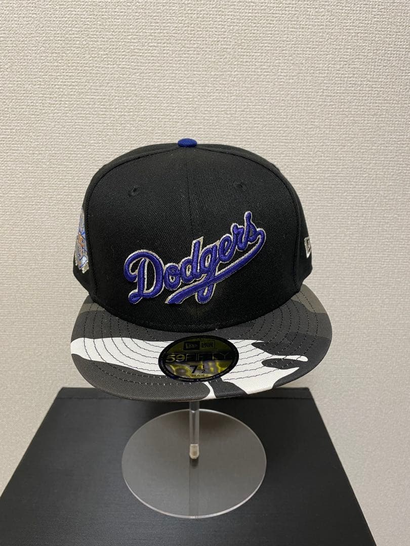 ニューエラ 59fifty LA ドジャース 大谷7 1/2 迷彩　黒　キャップ