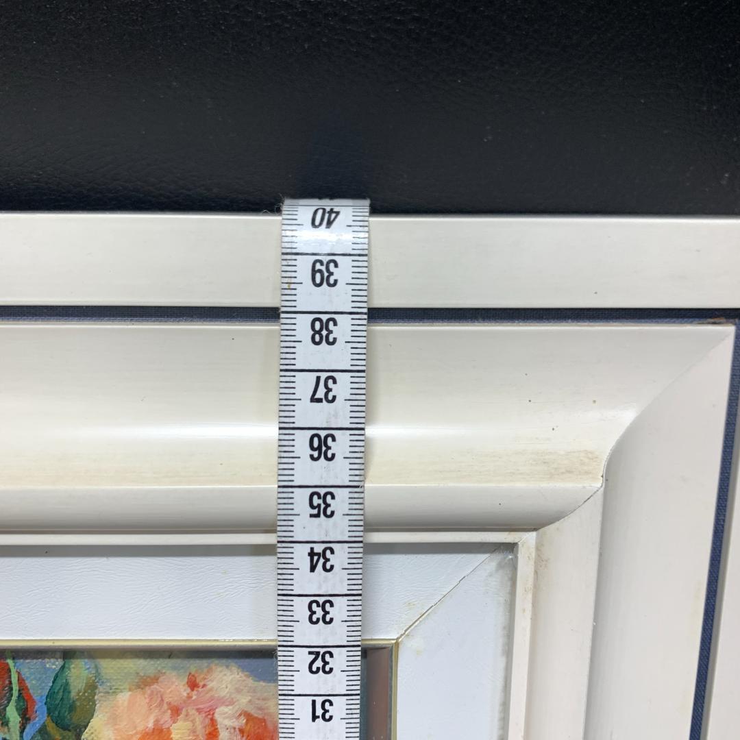 奥谷全弘　肉筆　薔薇　バラ　油絵　額装