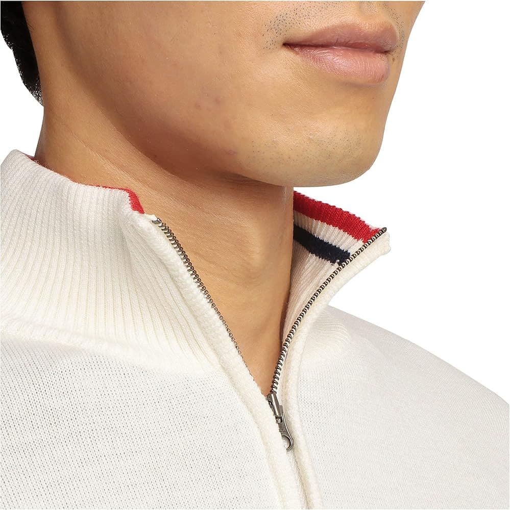 【新品タグ付・稀少サイズ4L】ミズノハーフジップアップセーター