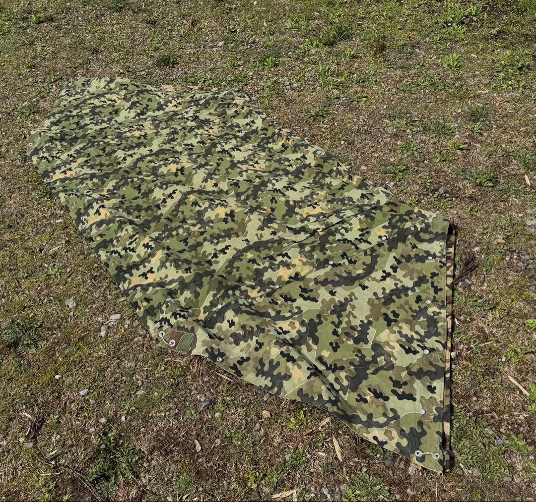 希少 西ドイツ軍 アメーバカモ リバーシブル パップテント 軍幕 キャンプ