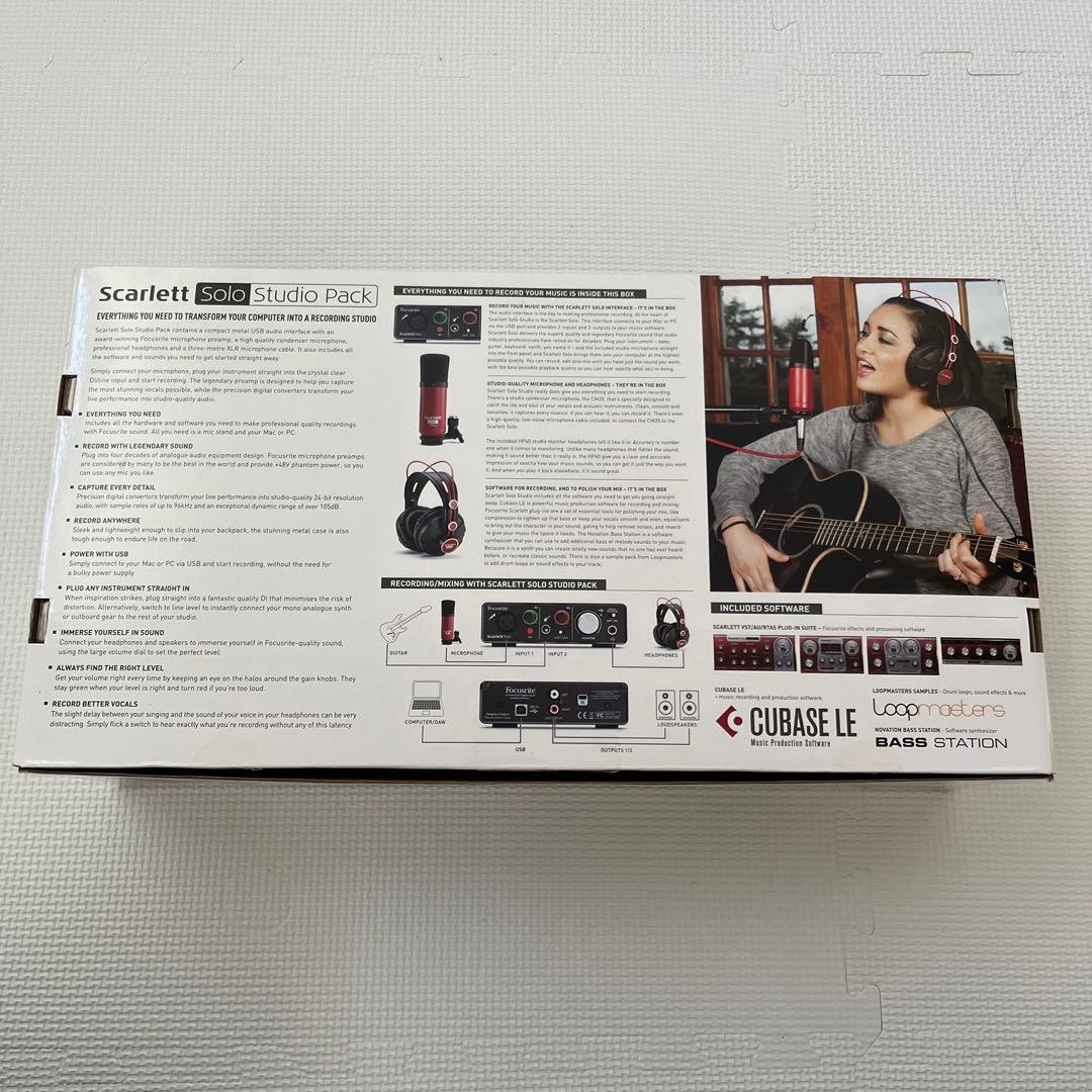 配信機器・PA機器・レコーディング機器 Focusrite Scarlett Solo Studio Pack