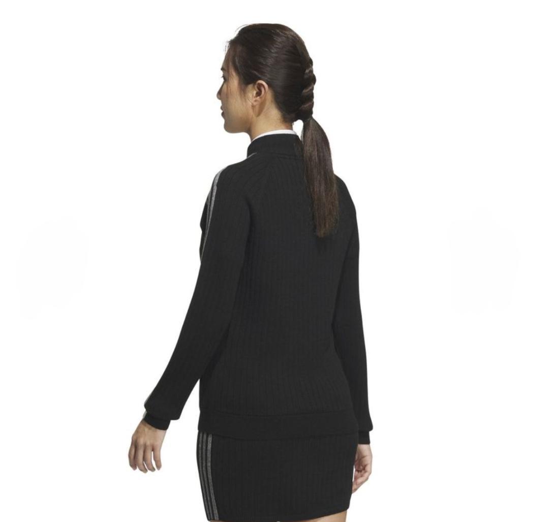 アディダス　ゴルフ　防風　セーター　ニットスカート　上下　レディースXL　黒