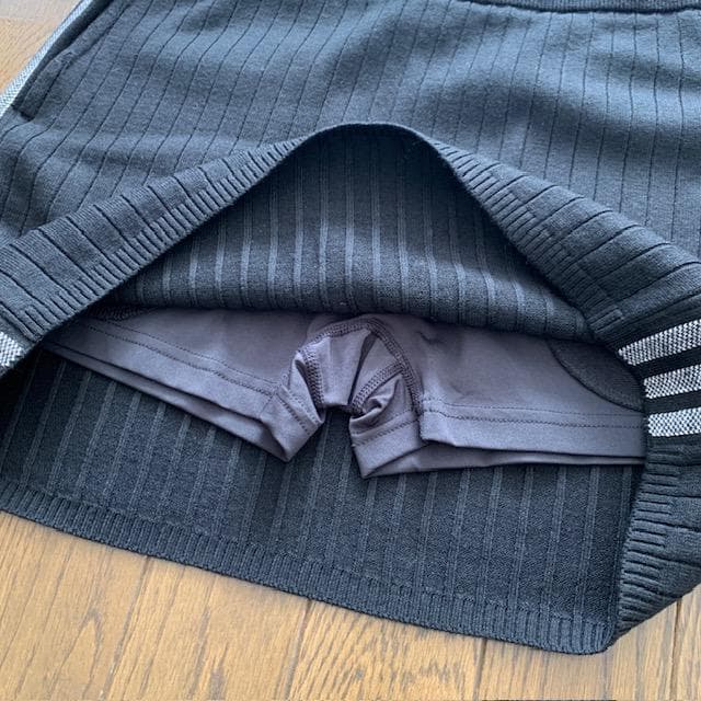 アディダス　ゴルフ　防風　セーター　ニットスカート　上下　レディースXL　黒