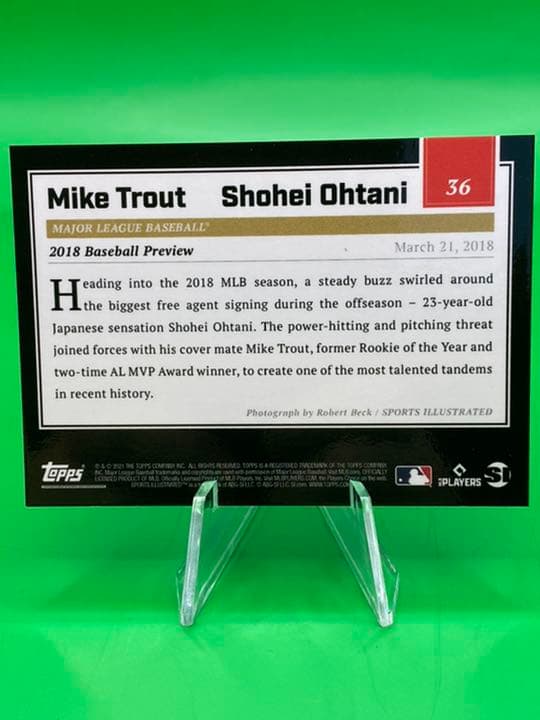 大谷翔平 スポーツイラストレイテッド誌 MLB2018年開幕特集号表紙のカード