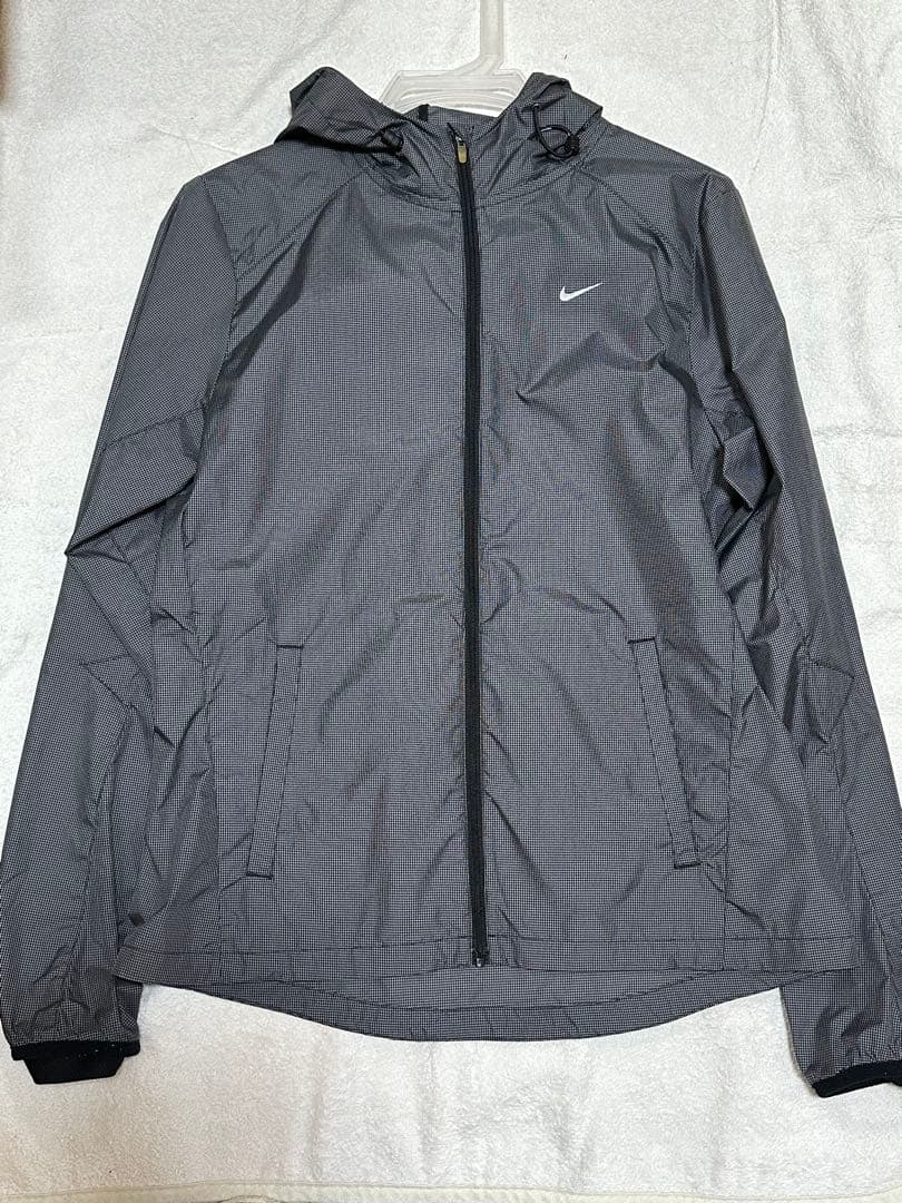 Nike フード付きジャケット グレー チェック柄