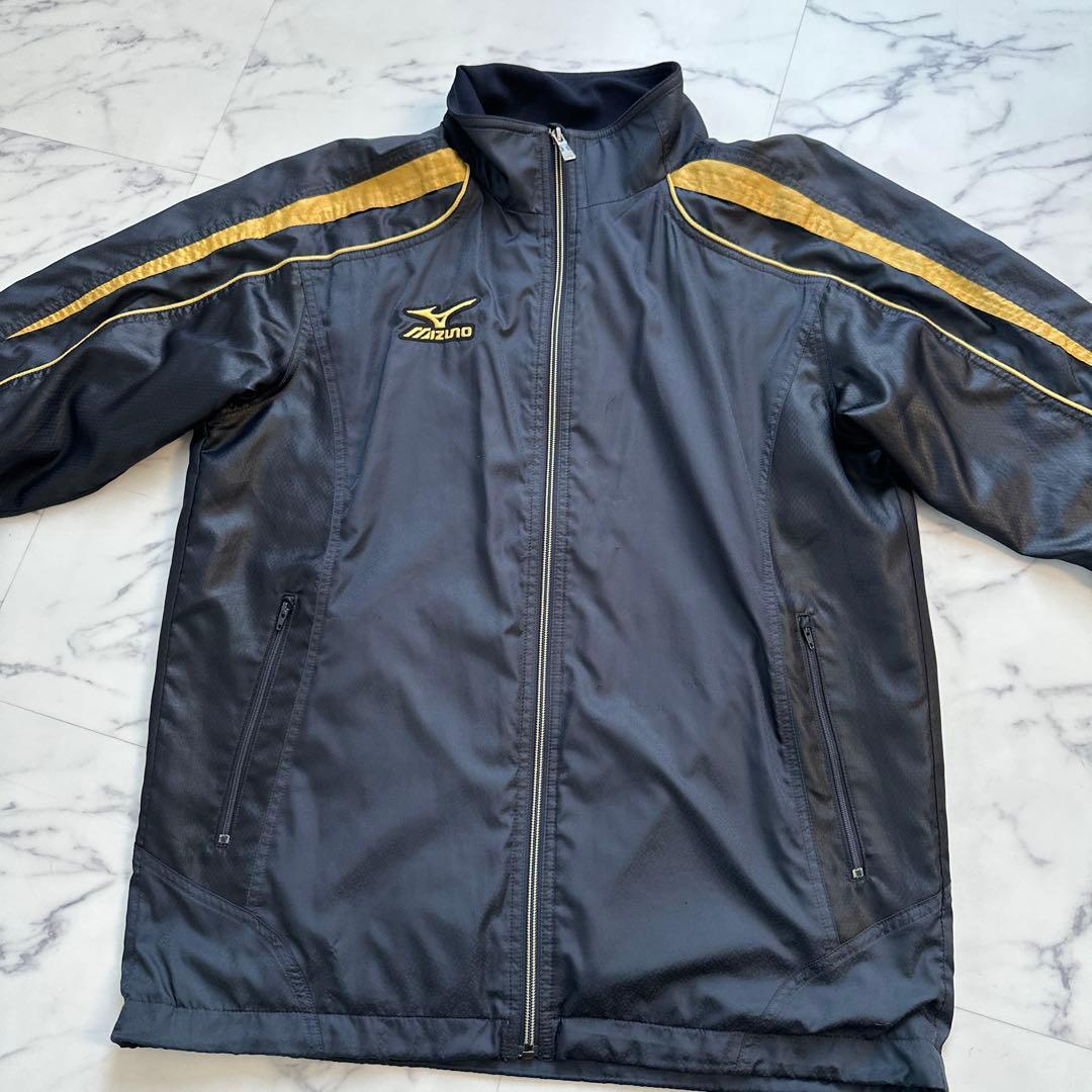 Mizuno Proウインドブレイカー　　上下セット ネイビー/ゴールド
