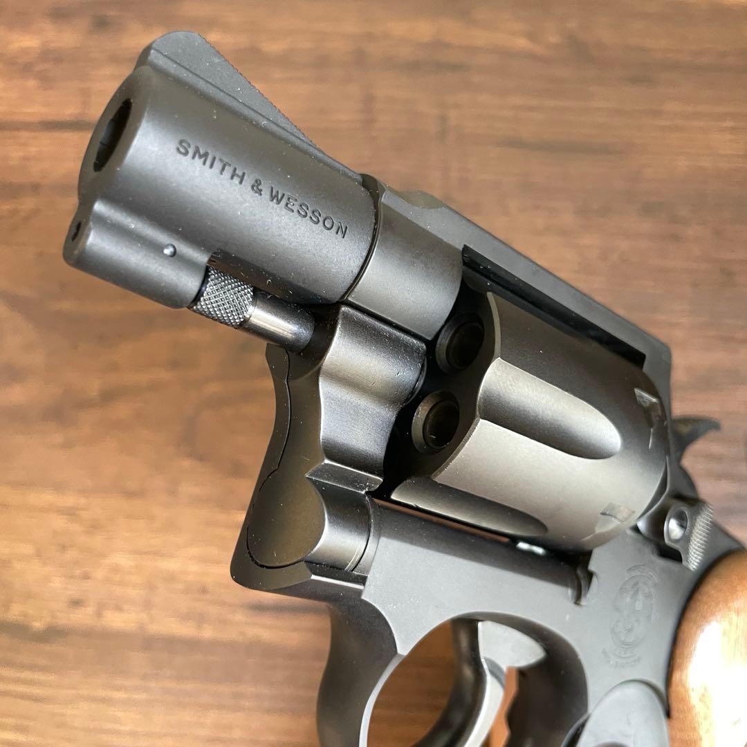 タナカワークス S&W M10 木製グリップ&アダプター付 ガスリボ