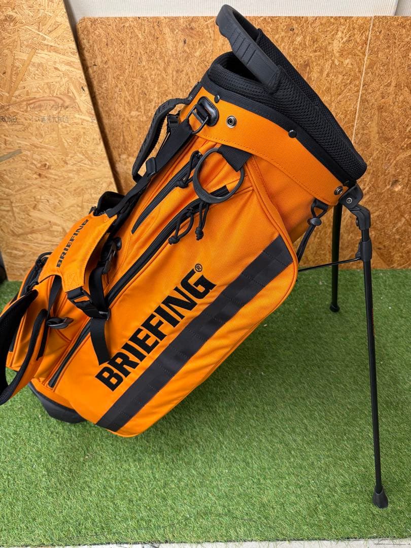 『美品』ブリーフィング　キャディバッグ オレンジ