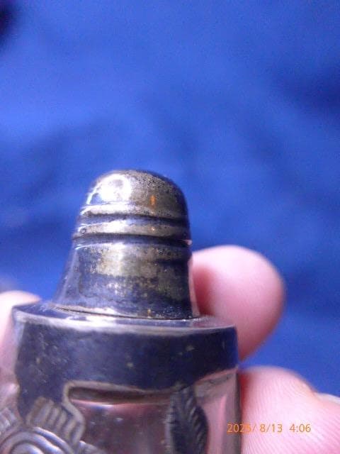 アンティーク　メキシコの銀925刻印のソルト＆ペッパーです　模様の透かし彫り