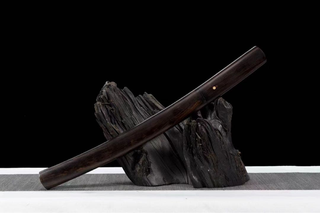 檀木居合刀 刀装具 日本刀 模造刀 武具 舞踊刀 鎧通し 短刀 互目丁子焼き