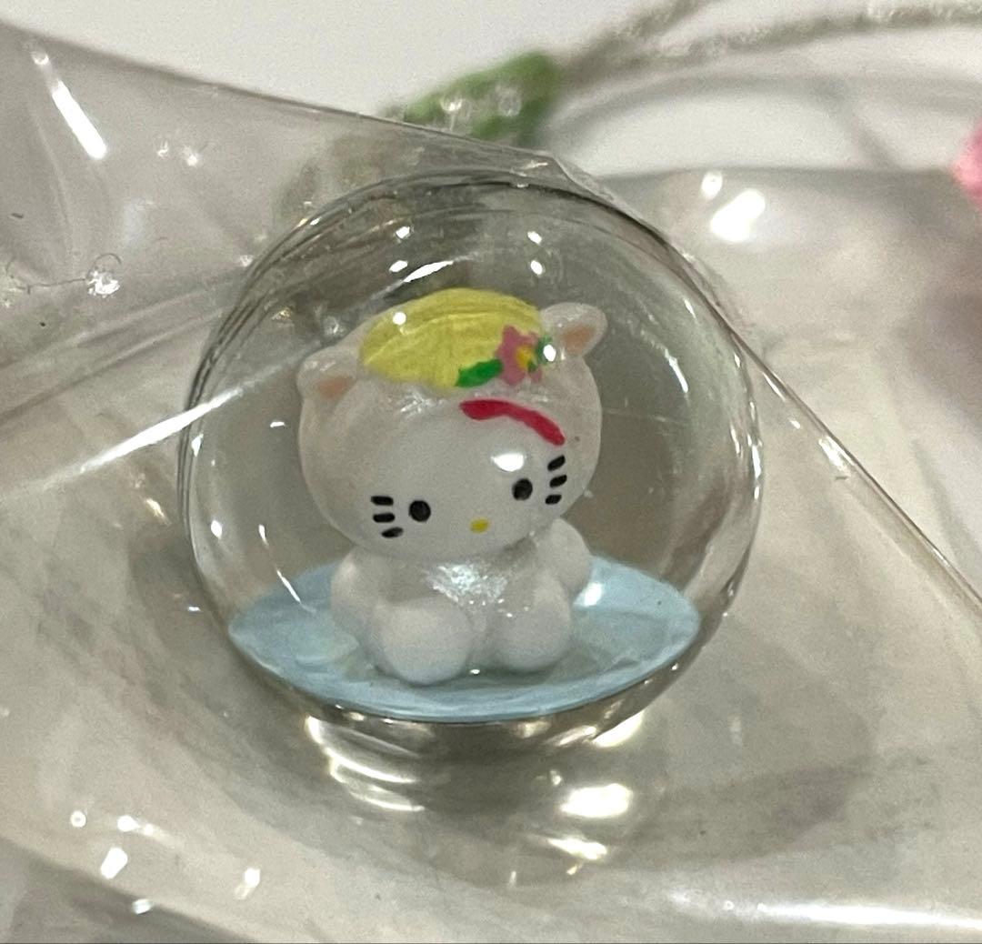合*3様 ハローキティ 根付 ストラップ　【希少】 十二支　　未　水入り丸玉根付