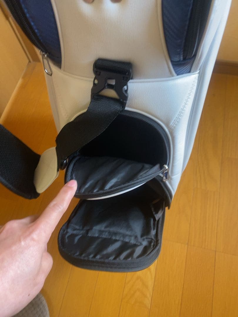 XXIO キャディバッグ ホワイト/ネイビー