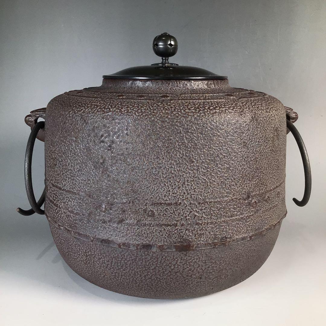 Ｎ９６２　茶釜　『人間国宝　高橋敬典造』『万代屋釜』　共箱　茶道具