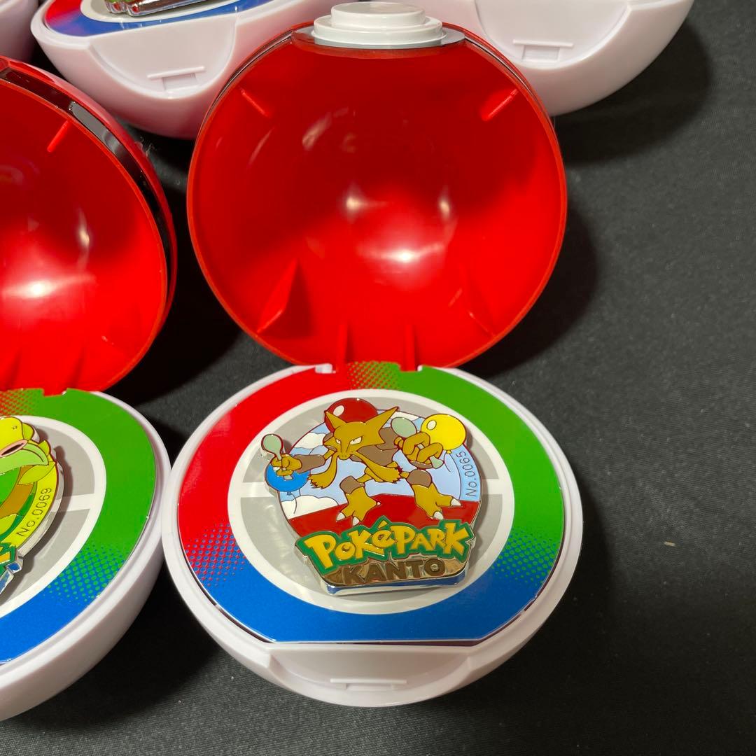 ポケパーク カントー ポケモンピンバッジ 5点＋＋モンスターボール＋袋セット