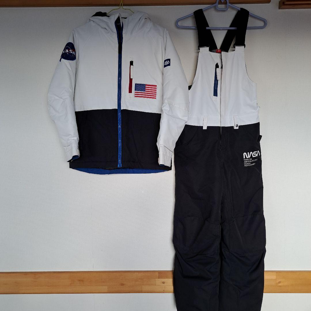 NASA スノーボードウェア 子ども用 ホワイト/ブラック