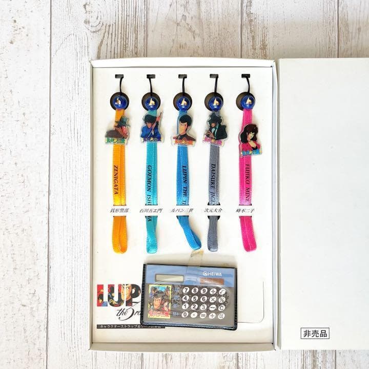 パチンコ ルパン三世 キャラクター ストラップソーラー計算機 セット 新品 希少