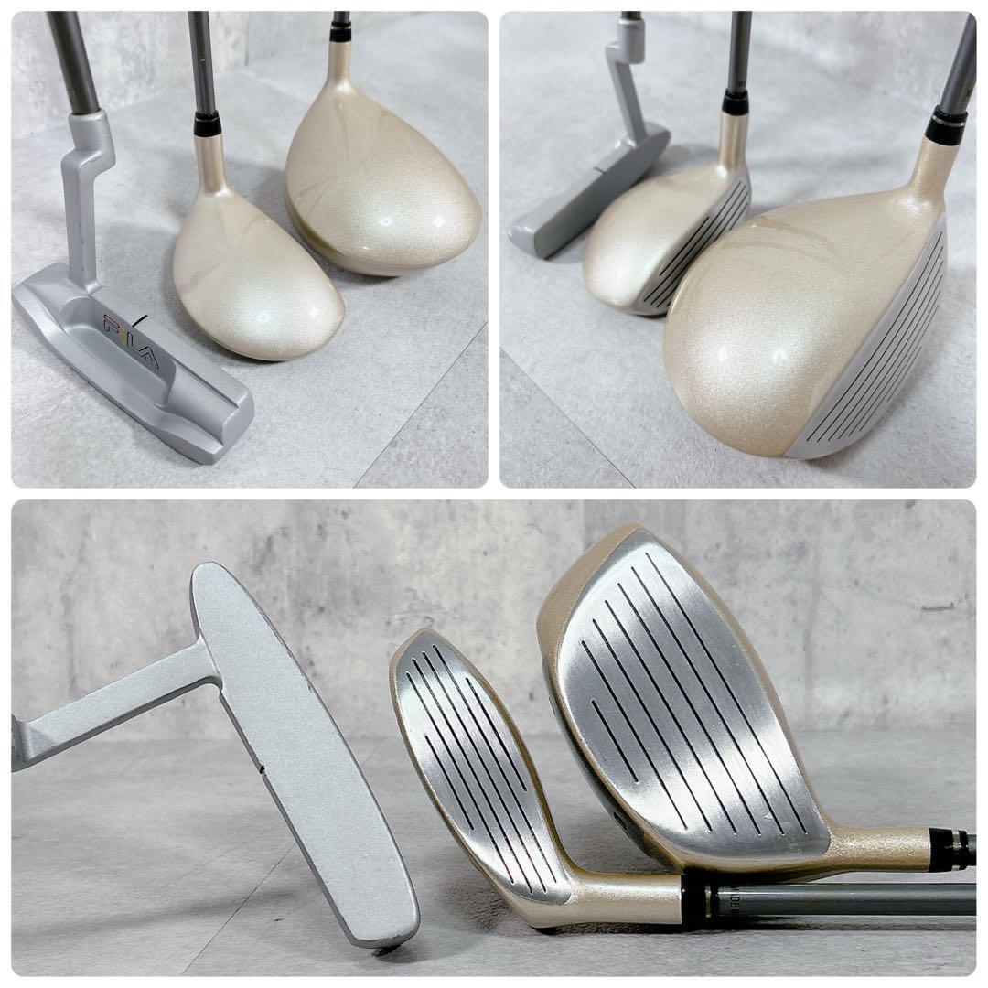 X476 タイトリスト フィラ レディース ゴルフ クラブ セット 赤 オシャレ